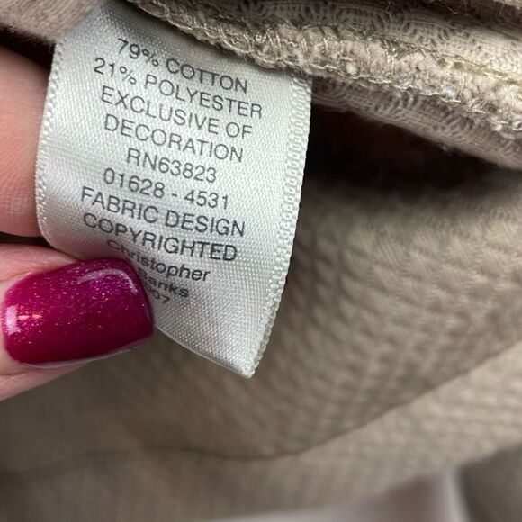 Christopher & Banks Tan Quilted Embroidered Canoe and Moose Themed Shirt M - Picture 6 of 12